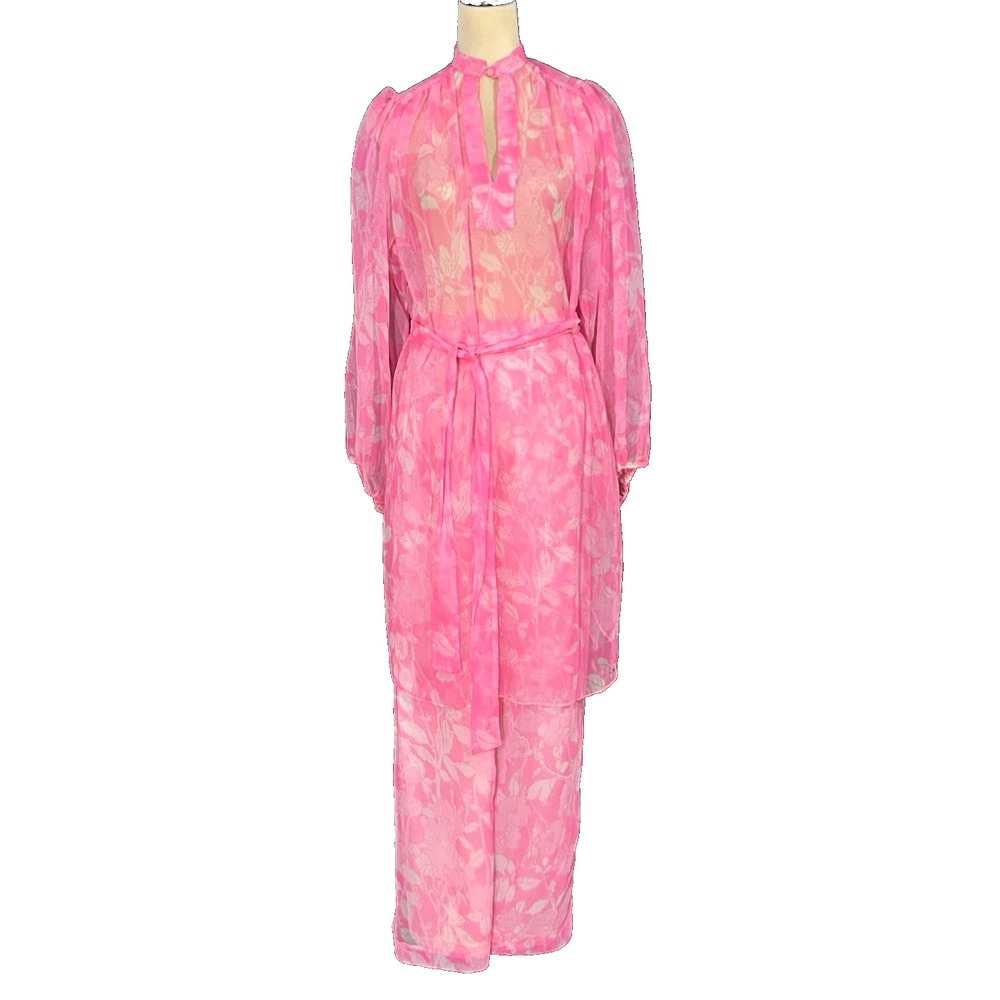 Rare Vintage 70's "Lisa" by Lilly Pulitzer Floral 2 Piece Tunic & Pants Set S